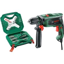 Bosch Easyimpact 570 Darbeli Matkap + 54 Parça Matkap Ucu Seti / Tornavida Vidalama Ucu Seti