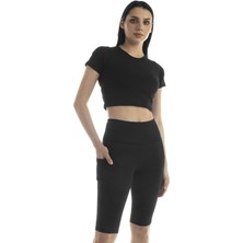 The Step Sports Spocket Cepli Yüksek Bel Toparlayıcı, Sıkılaştırıcı Yoga Dizüstü Tayt 10"