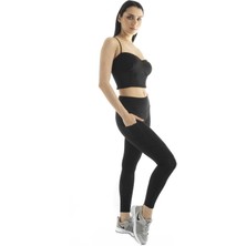 The Step Sports Snc Geniş Cepli Yüksek Bel Toparlayıcı, Sıkılaştırıcı Yoga Tayt 25"