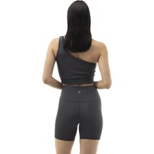 The Step Sports Straight Yüksek Bel Toparlayıcı, Sıkılaştırıcı Yoga Şort Tayt 6"