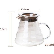 Grossberg Coffee Barista Set V60 Seramik Dripper V60 Uyumlu Cam Kahve Sürahisi - Siyah