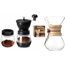 Grossberg Coffee Cam Demleme Sürahisi Değirmen Set