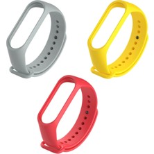 Mi7a Xiaomi Mi Band 3 4 Uyumlu Silikon Kordon  3'lü