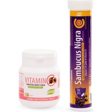 Phytodef Sambucus Nigra Vitamin C & Çinko & Vitamin D3 - 20 Efervesan Tablet ve Vitamin C-20 Çiğneme Tableti
