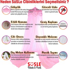 Süsle Bebek ve Parti Yatak Gölgelikli Mega Boy Lüks Cibinlik Sineklik - Pembe