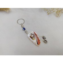 Hd Marketim Doğal Deniz Kabuğu Nazar Boncuklu Anahtarlık Çanta Süsü