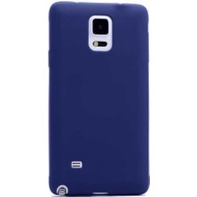 Case 4U Note 4 Kılıf Klasik Mat Renkli Yumuşak Premier Silikon Lacivert