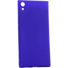 Case 4U Sony Xperia XA1 Kılıf Klasik Mat Renkli Yumuşak Premier Silikon Mor
