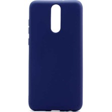 Case 4U Huawei Mate 10 Lite Kılıf Klasik Mat Silikon Lüks Arka Kapak Premier Lacivert