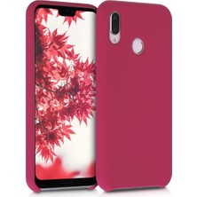 Case 4U Huawei P20 Lite Kılıf Klasik Mat Renkli Yumuşak Premier Silikon Mürdüm