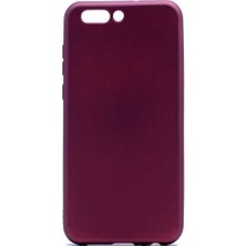 Case 4U Asus Zenfone 4 ZE554KL Kılıf Klasik Mat Renkli Yumuşak Premier Silikon Mürdüm