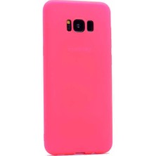 Case 4U Samsung Galaxy S8 Plus Kılıf Klasik Mat Renkli Yumuşak Premier Silikon Pembe