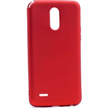 Case 4U LG Stylus 3 Kılıf Klasik Mat Renkli Yumuşak Premier Silikon Kırmızı