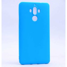 Case 4U Huawei Mate 9 Kılıf Klasik Mat Renkli Yumuşak Premier Silikon Mavi