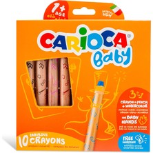 Carioca Jumbo Bebek Ahşap Gövdeli Boya Kalemi 3 In 1 10 Lu 42818