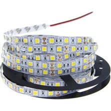 Filonline 5050 Şerit LED 12V 1A 60 Ledli Şerit LED  3 Çipli Silikonlu Amber 5 Metre Şerit LED