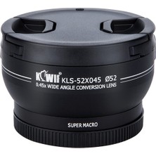 Kiwifotos 0.45X 52MM Geniş Açı & Makro Dönüştürücü Lens