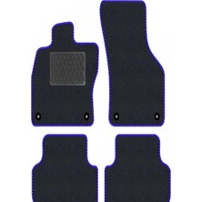 Tegin Hyundai Santafe Sm 2001-2006 Siyah Halı Mavi Kenar Petek Topuk Halı Paspas