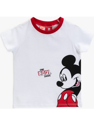 Koton Erkek Bebek Mickey Mouse Tişört Lisanslı Pamuklu