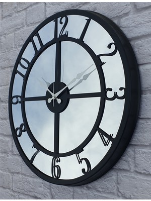 Markakanvas Metal  Aynalı Duvar Saati  ( Çap 50 cm -Çap 80 cm )