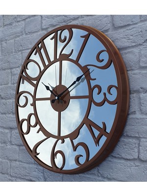 Markakanvas Metal  Aynalı Duvar Saati  ( Çap 50 cm -Çap 80 cm )