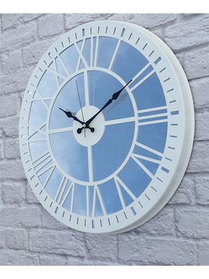 Markakanvas Metal  Aynalı Duvar Saati  ( Çap 50 cm -Çap 80 cm )