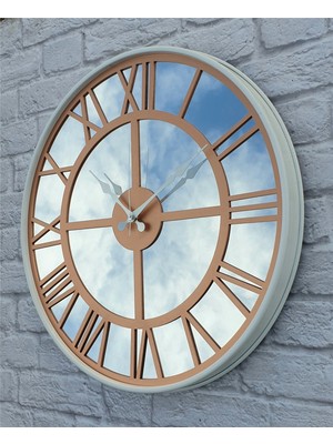Markakanvas Metal Kasa Aynalı Duvar Saati  ( Çap 50 cm -Çap 80 cm )