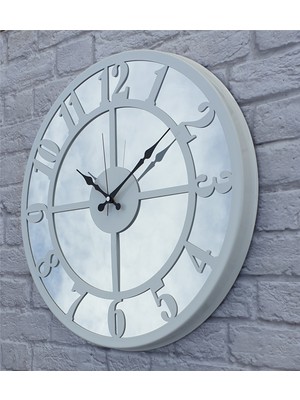 Markakanvas Metal  Aynalı Duvar Saati  ( Çap 50 cm -Çap 80 cm )