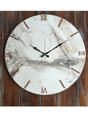 Markakanvas Mermer Desenli  Duvar Saati     50 x 80  cm