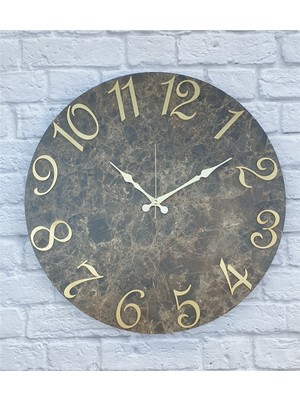 Markakanvas Mermer Desenli  Duvar Saati     50 x 80  cm