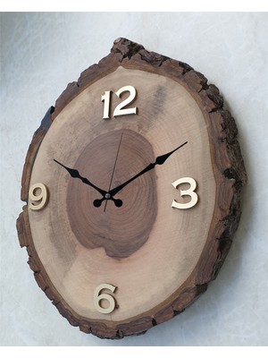 Markakanvas Doğal Masif Ahşap Duvar Saati