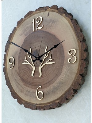 Markakanvas Doğal Masif Ahşap Duvar Saati