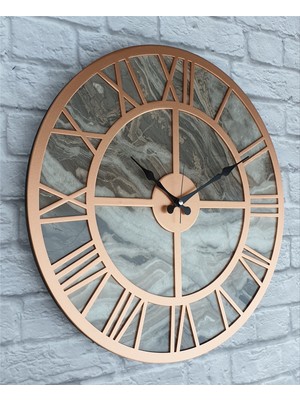 Markakanvas Mermer Desenli  Duvar Saati   50x80  cm