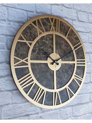 Markakanvas Mermer Desenli  Duvar Saati   50x80  cm