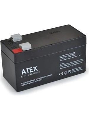 Atex Akü 12V 1.3A (10X5X4.3CM) Atex