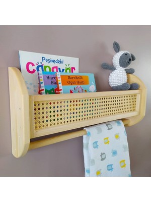 Babyroomstore Hazeranlı Ahşap Raf Kitaplık Askılık