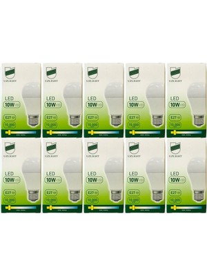 Uzlıght 10W (75W) Gün Işığı LED Ampul 10'lu Paket