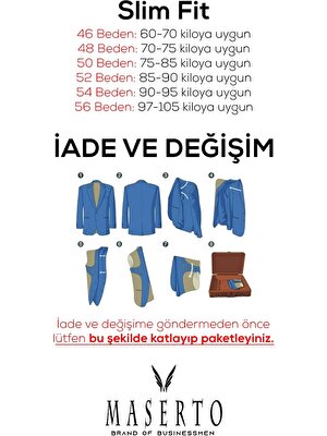 Maserto Slim Fit Siyah Özel Damatlık