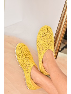 Fox Shoes Sarı Kumaş Kadın Günlük Ayakkabı K268922504