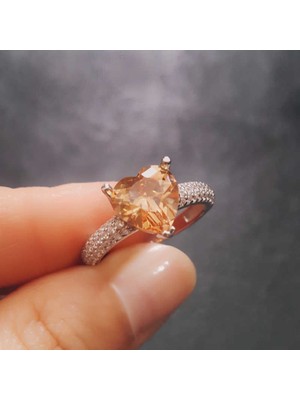 Inure Jewelry  Gümüş Kalpli Kadın Yüzük