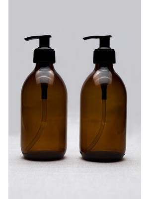Trichi Design 300 ml Amber Cam Sıvı Sabunluk 2 Adet 66 mm × 170 mm