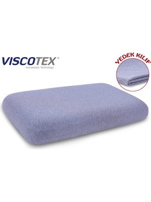 Viscotex 70 x 40 x 12 cm Boyun Destekli - Kılıflı Ekstra %100 Pamuk Taşıma Çantalı Yastık