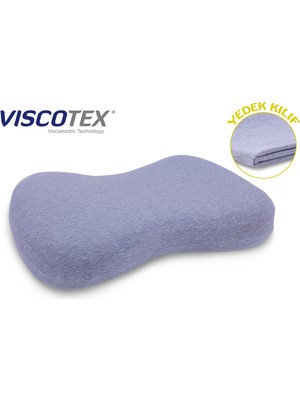 Viscotex  60 x 40 x 12 cm Boyun Destekli-Doğal Botanik Lif Kılıflı Ekstra %100 Pamuk Taşıma Çantalı Yastık