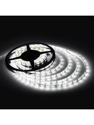 Filonline 3528 Şerit LED 12V 120° 6A 72W 10MM Tek Çip Silikonsuz Beyaz 5 Metre Şerit LED