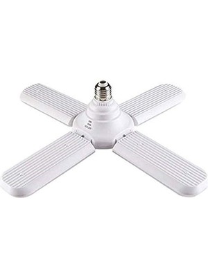 Filonline LED Ampul 45W 220V E27 Duylu Katlanabilir Üç Yapraklı Fan Blade LED Ampul Fan Blade LED Blub