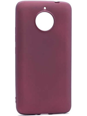 Case 4U Lenovo Moto E4 Plus Kılıf Klasik Mat Renkli Yumuşak Premier Silikon Mürdüm