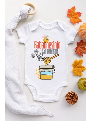 Limon Babaannesinin Bal Böcüğü Desenli Kısa Kol Unisex Body