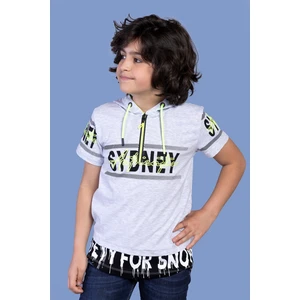 Toontoy Kids Toontoy Erkek Çocuk Kapüşonlu Garni Detaylı Tişört