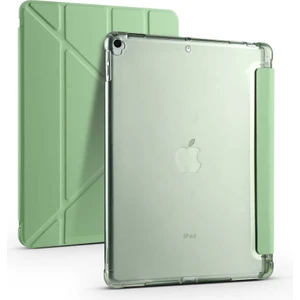 Apple iPad 10.2 (8.nesil) Kılıf Zore Tri Folding Smart With Pen Standlı Kalemlikli Kapaklı Kılıf