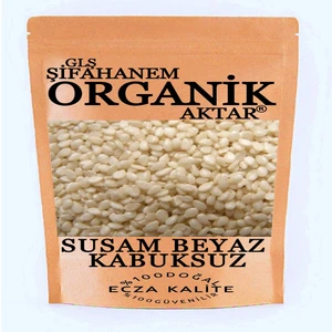 GLŞ Şifahanem Organik Aktar Beyaz Susam 100 gr Ecza Kalite Yağı Alınmamış